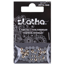 Страз клеевой " Zlatka" ZRTG- 1648 SS16 цветные 3. 9 мм стекло 48 шт в пакете с картонным еврослотом №16 желтый ( Light Colorado Topaz) 