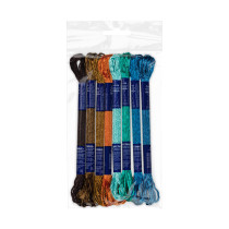 Нитки для вышивания Gamma набор мулине VM- 08 100% вискоза 8 x 8 м №06 Марокканская мозаика