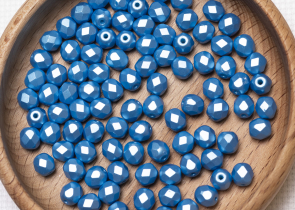 Бусины полированные круглые 6мм 25г (90 штук) 02010/25020 синий пастель