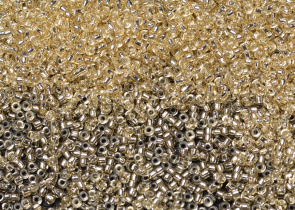 Бисер Япония MIYUKI Seed Beads 15/0 5г 0002 светло-золотой серебряная линия внутри